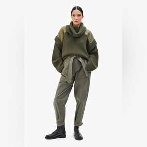 Olive Green Turtleneck Sweater